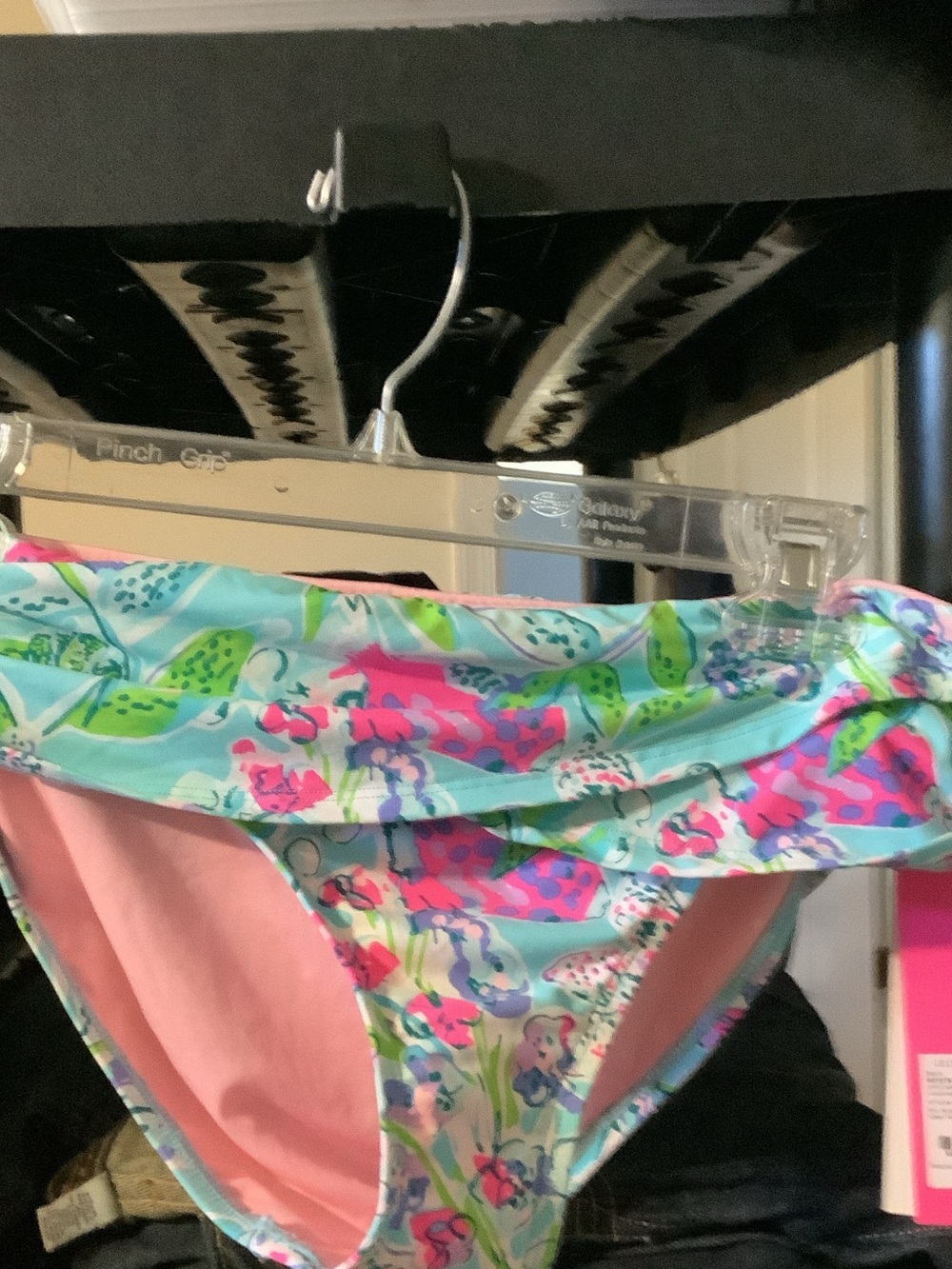 Lilly Pulitzer Colorful Floral Ruffle Bikini Bottoms - Aqua, Pink, Green